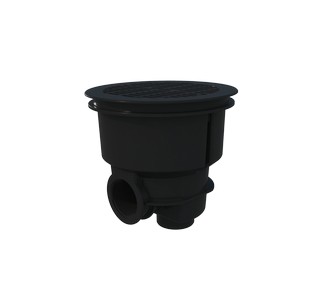 56378CL144 | Sifon NORM beton cu grilaj plat ABS gri antracit