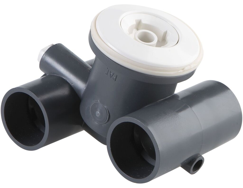 04097 | Jet de 1 1/4” cu adaptor pentru retur apa - panou frontal plastic alb