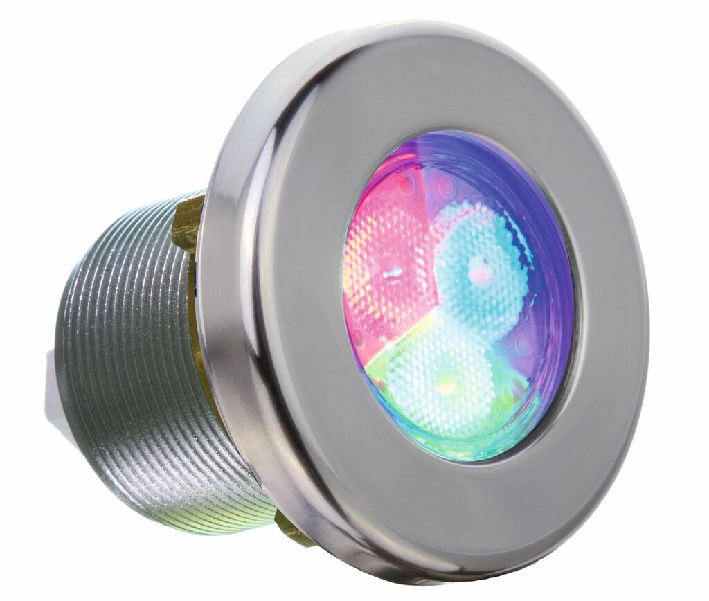 52127 | Proiector pentru spa-uri si piscine prefabricate / placa frontala din otel inoxidabil / RGB