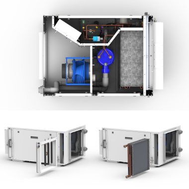 Ontvochtiging DF2 wandinbouw met condensor
