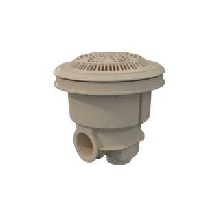 56382CL090 | Sifon NORM liner cu grilaj antivortex si insertii ABS bej