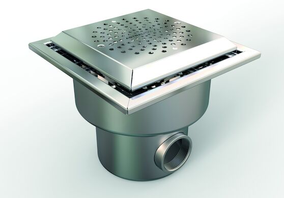 75187 | Квадратен подов сивон 2" - плоска решетка за басейни с фолио