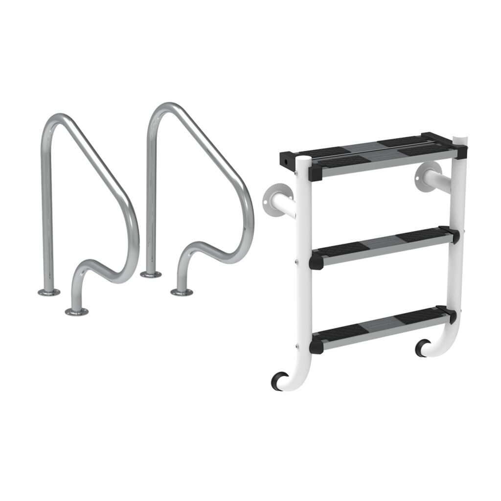 77406 | 2 + 1 marches + main courante de 800 x 800mm