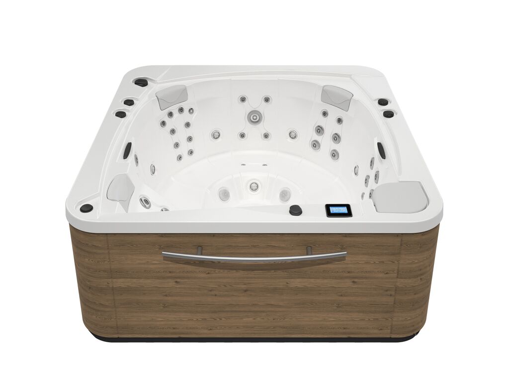 PACIFIC 70 Mueble Creek + Jets inoxidables + Barra inoxidable + LumiPlus + Cubierta - Blanco photo