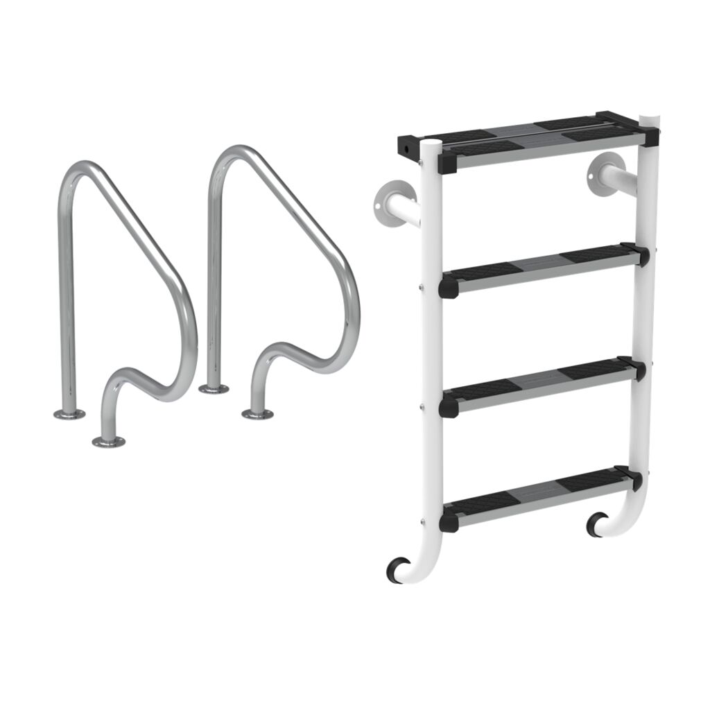 77407 | 3 + 1 peldaños + barandilla 800 x 800 mm