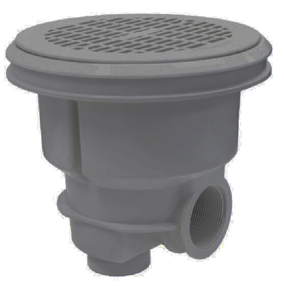 Sifon NORM liner cu grilaj plat si insertii ABS gri antracit photo