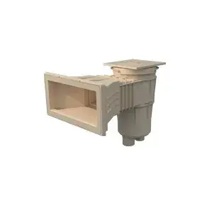 11311CL090 | Skimmer 17.5l liner, deschidere larga, rama patrata ABS bej