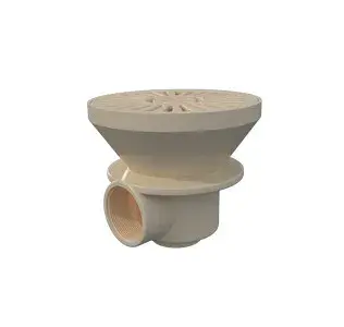 01467CL090 | Sifon standard 2" rotund beton ABS bej