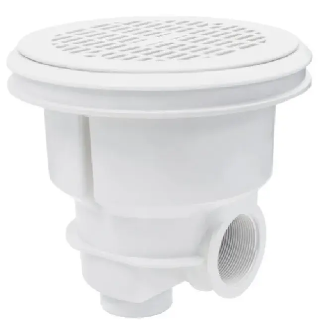 56381 | Main drain NORM Flat grille without inserts for liner pools - White