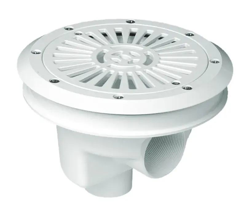 27838 | Round main drains flat grating - for liner and polyester pools