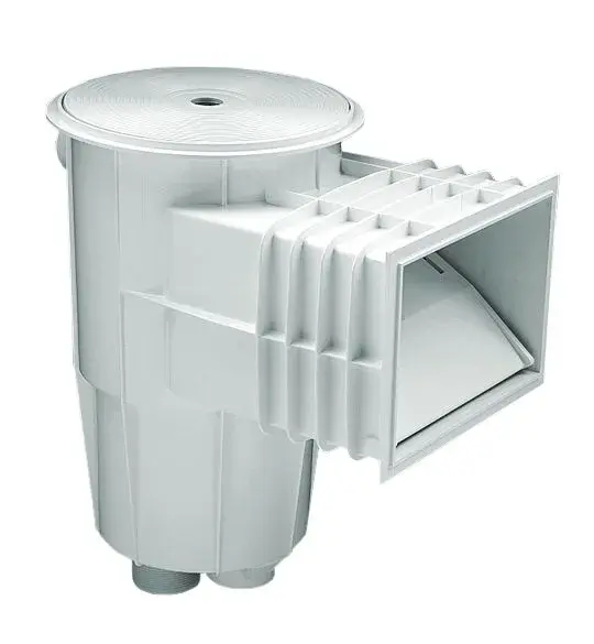 00249 | Skimmer 15l beton, deschidere standard, rama rotunda ABS alb