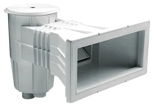 00251 | Skimmer 15l beton, deschidere larga, rama rotunda ABS alb