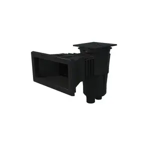 11311CL144 | Skimmer 17.5l liner, deschidere larga, rama patrata ABS gri antracit